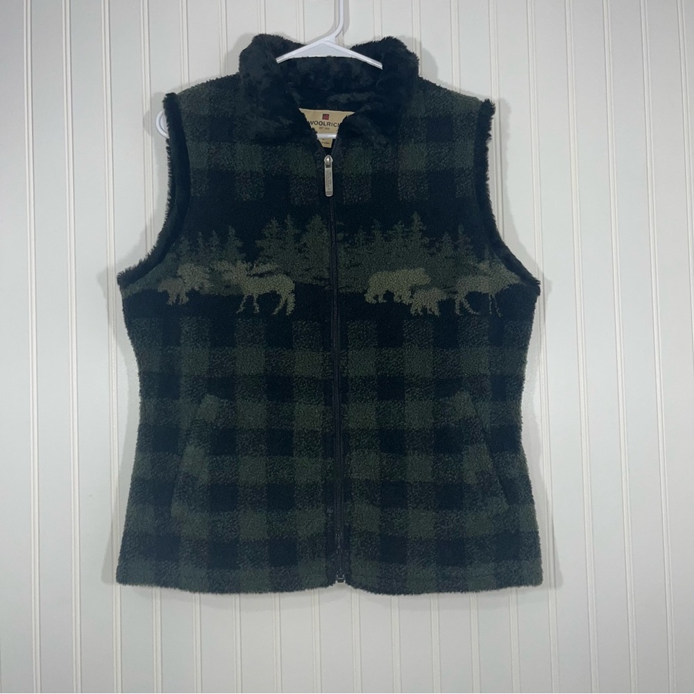 WOOLRICH size medium women’s green cozy short sleeve vest